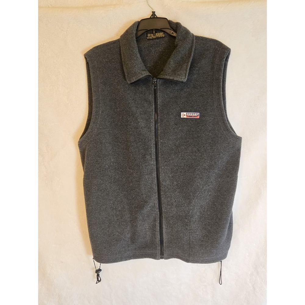 Dunlap Motor Sports Men's Gray  Fleece Vest‎  Size Large